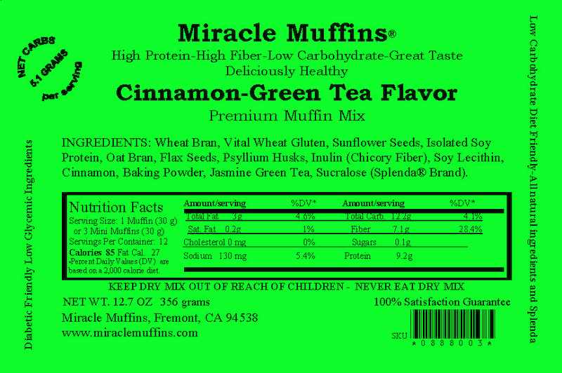 Miracle Muffins   Sugar Free   Splenda   9 Flavors  